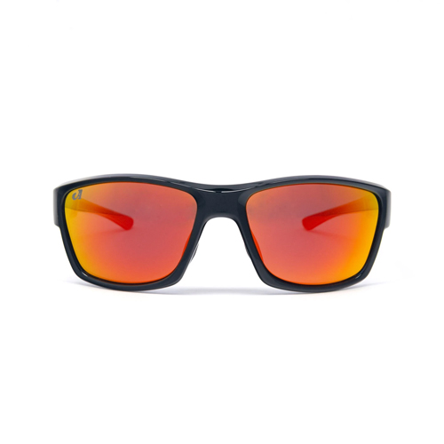 Lentes de Sol Arye Polarizados Armazón Negro Brillante - Rojo