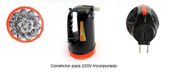 Linterna en forma de foco de 15 LEDs recargable 2 Linterna en forma de foco de 15 LEDs recargable - Imagen 2