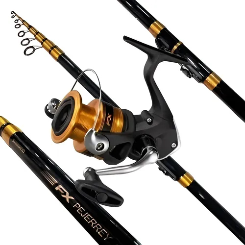 Combo Shimano Fx Pejerrey Caña FX Telescópica+ Reel FX 3000