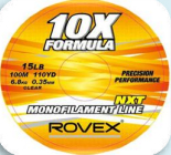 Monofilamento Rovex 10X High Transparente 100mts 0.35mm a 0.55mm