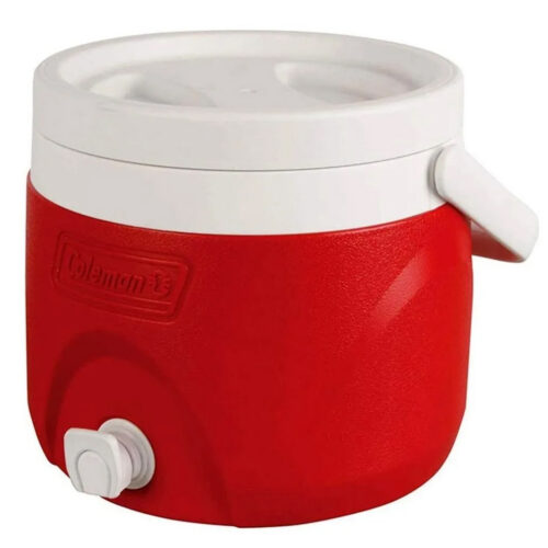 Conservadora Coleman Party Stacker 7.5 ltrs con asa y canilla roja