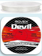 Monofilamento Rovex Devil Transparente 100mts 0.30mm a 0.70mm