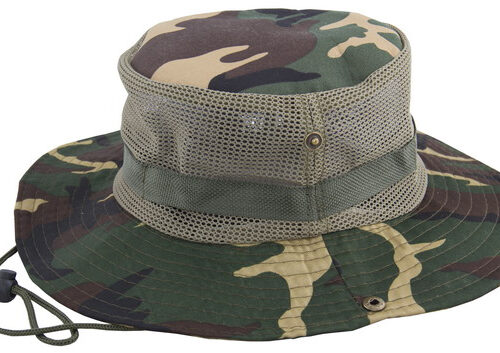 Sombrero Explorador camuflado con red