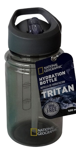 Botella de hidratación National Geographic 500 ml Gris