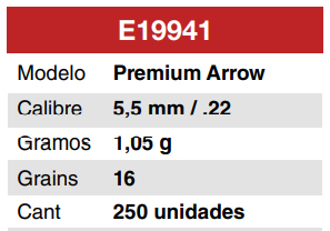 Munición Apolo Premium Arrow 5.5 16 grains 3 Munición Apolo Premium Arrow 5.5 16 grains - Imagen 3