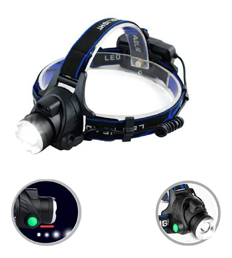 Linterna de cabeza led T6 5W. con sensor de movimiento 2 Linterna de cabeza led T6 5W. con sensor de movimiento - Imagen 2