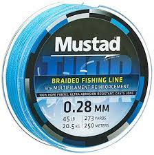 Multifilamento Mustad Thor Celeste 0.22mm a 0.40mm 110mts.