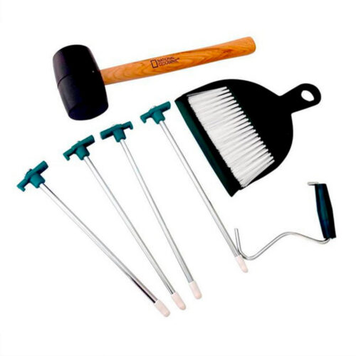 Set Camping National Geographic, Estacas, Escoba, Pala y Martillo