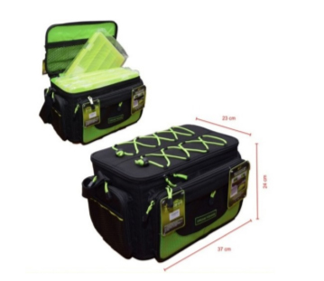 Bolso de Pesca con 4 Organizadores Plásticos