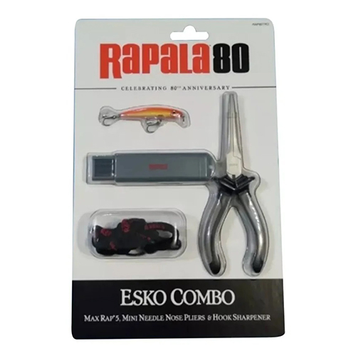 Combo Rapala Pinza + Afilador+ Señuelo Rap80tro