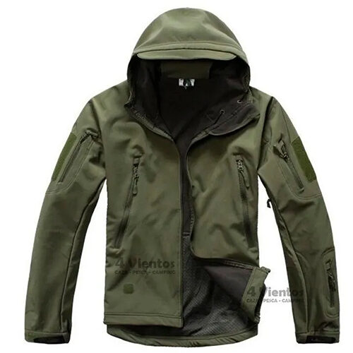 Campera táctica militar multipropósito Verde.