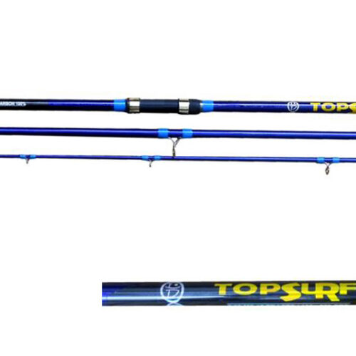 Caña Carbón Top Surf Rotativo 3.90 mts. 3 tramos
